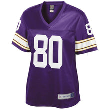 Load image into Gallery viewer, Cris Carter Minnesota Vikings Pro Line Women's Retired Player Jersey – Purple 2018/2019
