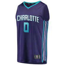 Load image into Gallery viewer, Miles Bridges Charlotte Hornets Branded Youth Fast Break Jersey - Statement Edition – Purple 2018/2019