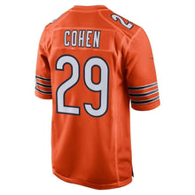 Load image into Gallery viewer, Tarik Cohen Chicago Bears Game Jersey – Orange 2018/2019