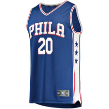 Load image into Gallery viewer, Markelle Fultz Philadelphia 76ers Branded Youth Fast Break Jersey Royal - Icon Edition 2018/2019