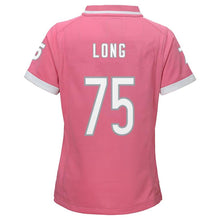 Load image into Gallery viewer, Youth Girls Chicago Bears Kyle Long Pink Bubble Gum Jersey