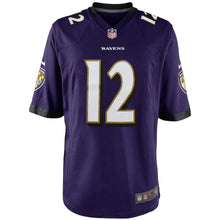 Load image into Gallery viewer, Youth Baltimore Ravens Jacoby Jones Nike Purple Team Color Game Jersey