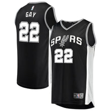 Load image into Gallery viewer, Rudy Gay San Antonio Spurs Branded Fast Break Road Player Jersey Black - Icon Edition