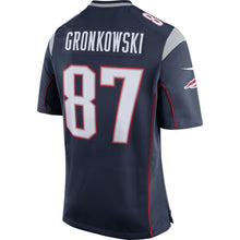 Load image into Gallery viewer, New England Patriots Rob Gronkowski Navy Blue/Silver JERSEY 2018 - 2019