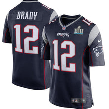 Load image into Gallery viewer, Tom Brady New England Patriots Navy Super Bowl LII Bound Game Jersey 2019