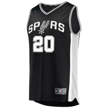 Load image into Gallery viewer, Manu Ginobili San Antonio Spurs Branded Youth Fast Break Jersey Black - Icon Edition 2018/2019