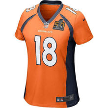 Load image into Gallery viewer, Peyton Manning Denver Broncos Women's Orange Super Bowl 50 Game Jersey 2019