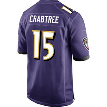 Load image into Gallery viewer, Michael Crabtree Baltimore Ravens Game Jersey – Purple 2018/2019