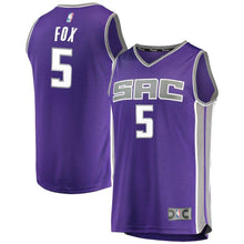 Load image into Gallery viewer, De'Aaron Fox Sacramento Kings Branded Youth Fast Break Jersey Purple - Icon Edition 2018/2019