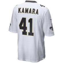 Load image into Gallery viewer, New Orleans Saints Alvin Kamara White Jersey 2018 - 2019