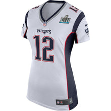 Load image into Gallery viewer, Tom Brady New England Patriots Women's White Super Bowl LII Bound Game Jersey 2018