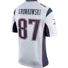 Load image into Gallery viewer, Rob Gronkowski New England Patriots Youth Game Jersey - White Super Bowl