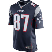 Load image into Gallery viewer, Rob Gronkowski New England Patriots Youth Team Color Game Jersey - Navy Blue Super Bowl