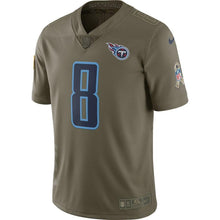 Load image into Gallery viewer, Marcus Mariota Tennessee Titans Salute To Service Limited Jersey - Olive 2018/2019