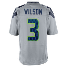 Load image into Gallery viewer, Seattle Seahawks Russell Wilson Gray Jersey 2018 - 2019