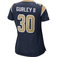 Load image into Gallery viewer, TODD GURLEY II LOS ANGELES RAMS SUPER BOWL WOMEN'S GAME PLAYER JERSEY- NAVY