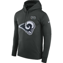 Load image into Gallery viewer, MEN'S LOS ANGELES RAMS SUPER BOWL ANTHRACITE CRUCIAL CATCH PERFORMANCE HOODIE