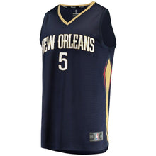 Load image into Gallery viewer, Trevon Bluiett New Orleans Pelicans Branded Fast Break Jersey - Icon Edition - Navy