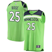 Load image into Gallery viewer, Derrick Rose Minnesota Timberwolves Branded Youth Fast Break Jersey - Statement Edition – Green 2018/2019