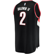 Load image into Gallery viewer, Wade Baldwin IV Portland Trail Blazers Branded Fast Break Team Color Player Jersey Black - Icon Edition