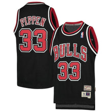 Load image into Gallery viewer, Scottie Pippen Chicago Bulls Mitchell &amp; Ness Youth Hardwood Classics Jersey – Black 2018/2019