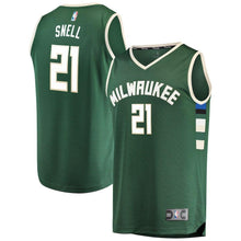 Load image into Gallery viewer, Tony Snell Milwaukee Bucks Branded Fast Break Road Player Jersey Green - Icon Edition