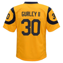 Load image into Gallery viewer, TODD GURLEY II LOS ANGELES RAMS SUPER BOWL YOUTH COLOR RUSH GAME JERSEY - GOLD 2018/2019