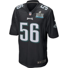 Load image into Gallery viewer, Chris Long Black Philadelphia Eagles Super Bowl LII Game Event Jersey 2019