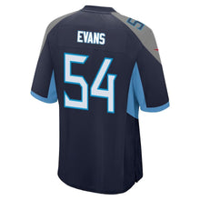 Load image into Gallery viewer, Rashaan Evans Tennessee Titans Draft First Round Pick Game Jersey – Navy 2018/2019