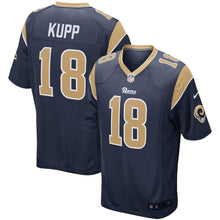 Load image into Gallery viewer, COOPER KUPP LOS ANGELES RAMS SUPER BOWL YOUTH PLAYER GAME JERSEY – NAVY 2018/2019