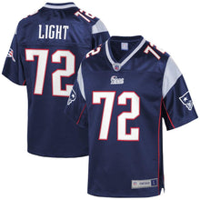 Load image into Gallery viewer, Matt Light New England Patriots Pro Line Retired Player Jersey – Navy 2018/2019 Super Bowl