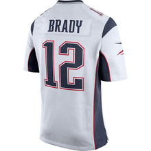 Load image into Gallery viewer, Tom Brady New England Patriots Youth Game Jersey - White 2018/2019 Super Bowl