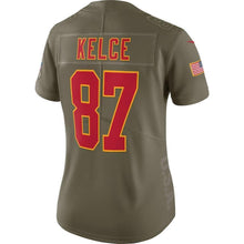 Load image into Gallery viewer, Travis Kelce Kansas City Chiefs Women's Salute to Service Limited Jersey - Olive