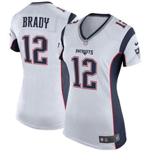 Load image into Gallery viewer, Tom Brady New England Patriots Women's Game Jersey - White Super Bowl