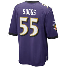 Load image into Gallery viewer, Terrell Suggs Baltimore Ravens Game Jersey - Purple 2018/2019