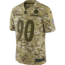 Load image into Gallery viewer, T.J. Watt Pittsburgh Steelers Salute to Service Limited Jersey – Camo 2018/2019