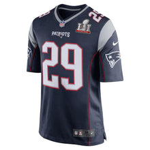 Load image into Gallery viewer, LeGarrette Blount New England Patriots Navy Super Bowl LI Bound Game Jersey 2019
