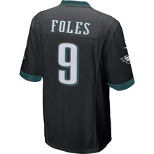 Load image into Gallery viewer, Men's Nick Foles Black Philadelphia Eagles Super Bowl LII Game Jersey 2019