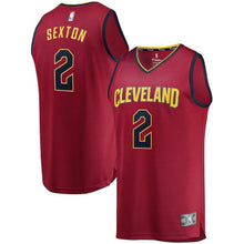 Load image into Gallery viewer, Collin Sexton Cleveland Cavaliers Branded Youth Fast Break Jersey Wine - Icon Edition 2018/2019