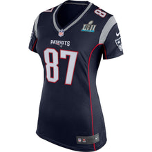 Load image into Gallery viewer, Rob Gronkowski New England Patriots Super Bowl LIII 53 Champions Patch Football Women's Jersey - Navy Blue - 2019