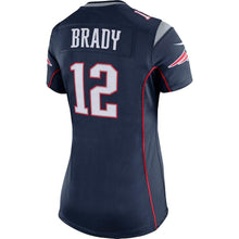 Load image into Gallery viewer, Tom Brady New England Patriots Girls Youth Game Jersey - Navy 2018/2019 Super Bowl
