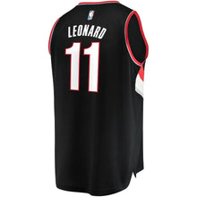 Load image into Gallery viewer, Meyers Leonard Portland Trail Blazers Branded Fast Break Team Color Player Jersey Black - Icon Edition
