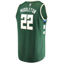 Load image into Gallery viewer, Khris Middleton Milwaukee Bucks Branded Youth Fast Break Player Jersey Green - Icon Edition 2018/2019