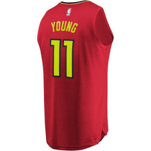Load image into Gallery viewer, Trae Young Atlanta Hawks Branded Youth Fast Break Jersey - Statement Edition – Red 2018 2019