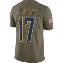 Load image into Gallery viewer, Philip Rivers Los Angeles Chargers Salute To Service Limited Jersey - Olive