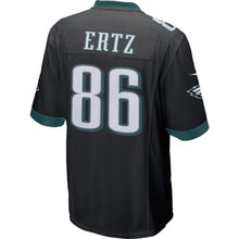 Load image into Gallery viewer, Men's Zach Ertz Black Philadelphia Eagles Super Bowl LII Game Jersey 2019