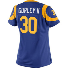 Load image into Gallery viewer, TODD GURLEY II LOS ANGELES RAMS SUPER BOWL WOMEN'S GAME PLAYER JERSEY - ROYAL