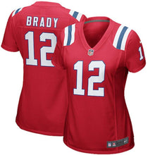 Load image into Gallery viewer, Tom Brady New England Patriots Women's Game Jersey - Red Super Bowl