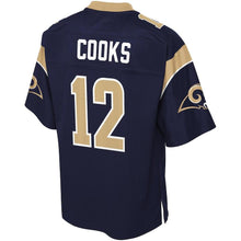 Load image into Gallery viewer, BRANDIN COOKS LOS ANGELES RAMS SUPER BOWL NFL PRO LINE PLAYER JERSEY – NAVY