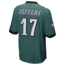 Load image into Gallery viewer, Men's Alshon Jeffery Midnight Green Philadelphia Eagles Super Bowl LII Champions Patch Game Jersey 2019